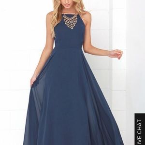 NWT Lulu’s navy maxi dress